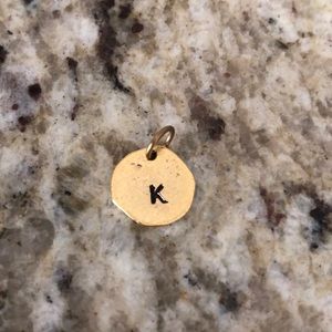Jewel Kade Small Round Gold Initial K Charm